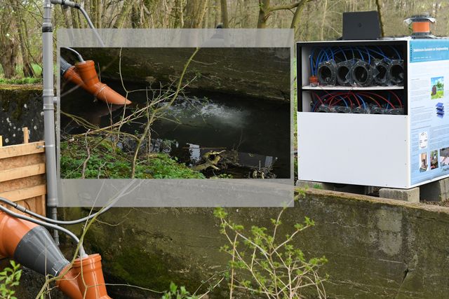 Generator in field test at the Fränkische Saale.